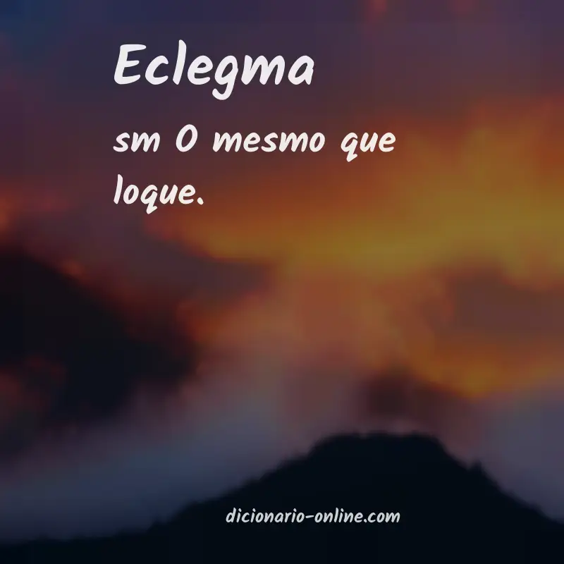 Significado de eclegma