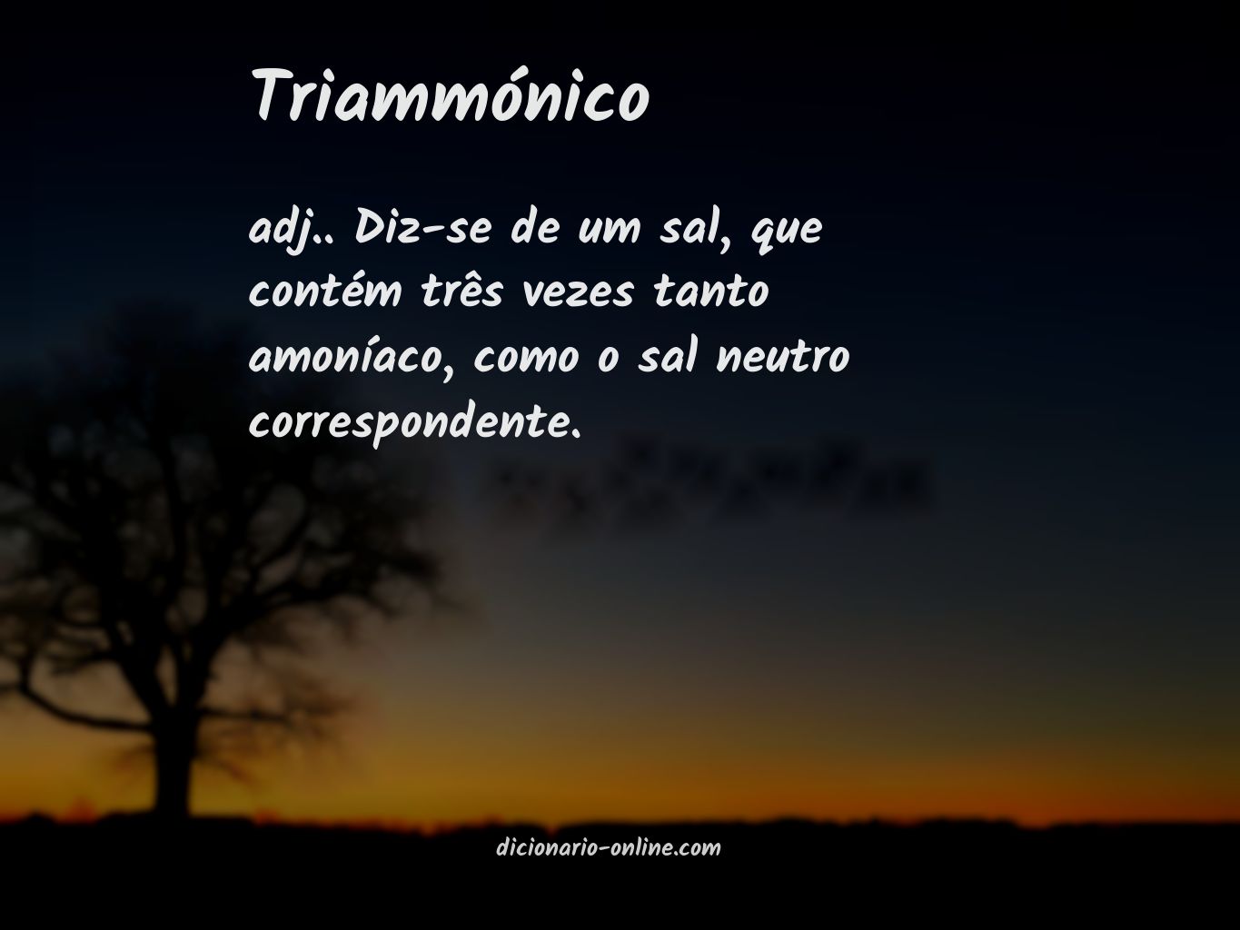 Significado de triammónico