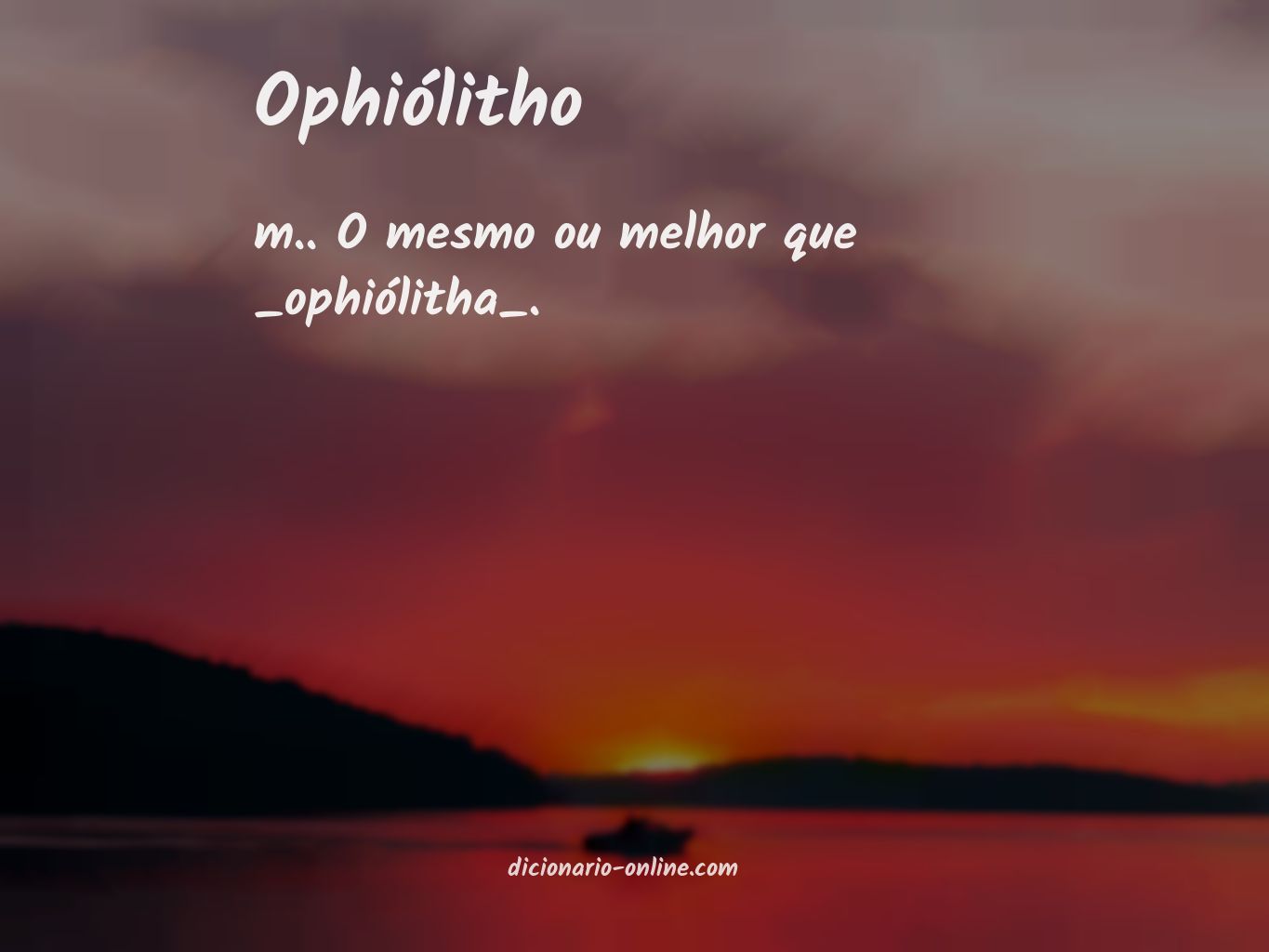 Significado de ophiólitho