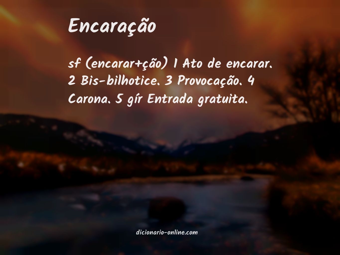 Significado de encaração