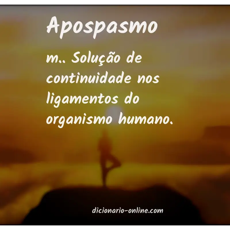 Significado de apospasmo