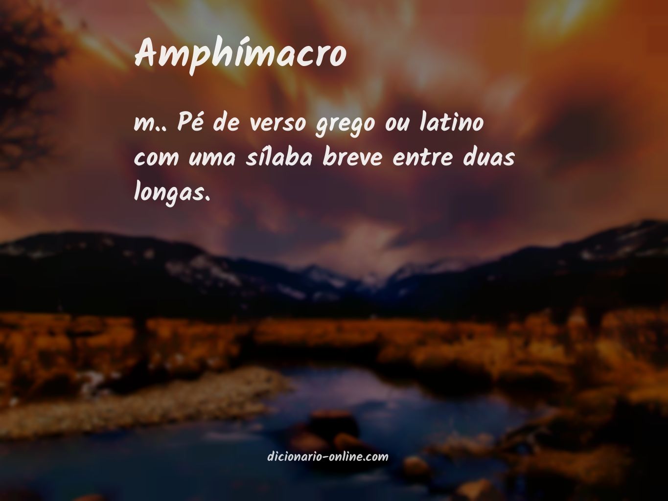 Significado de amphímacro