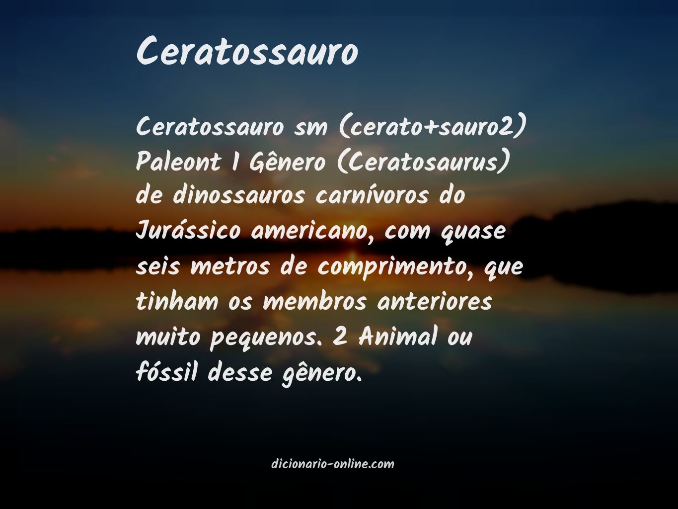 Significado de ceratossauro