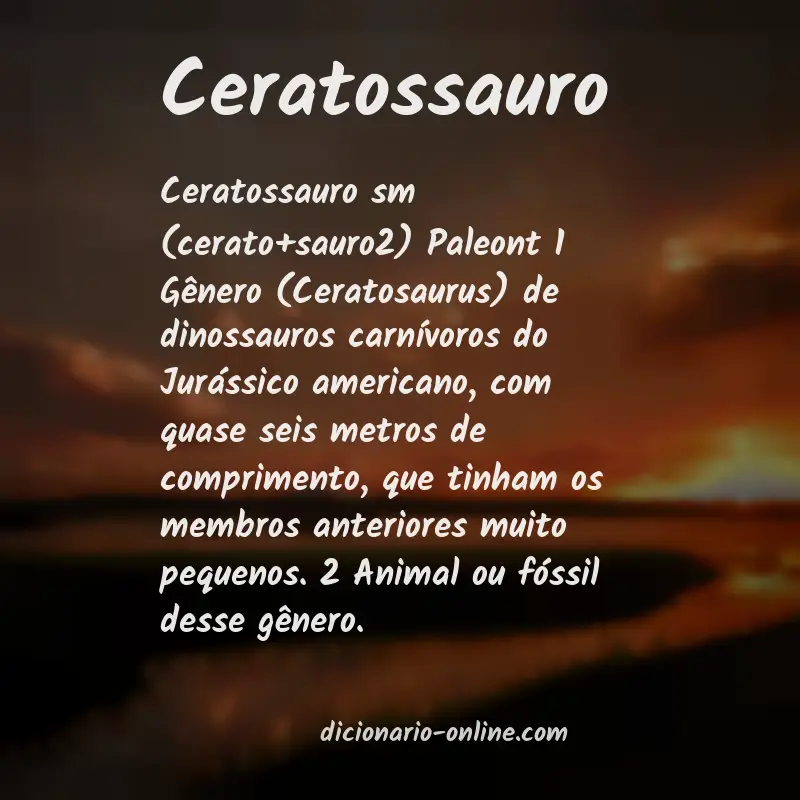 Significado de ceratossauro