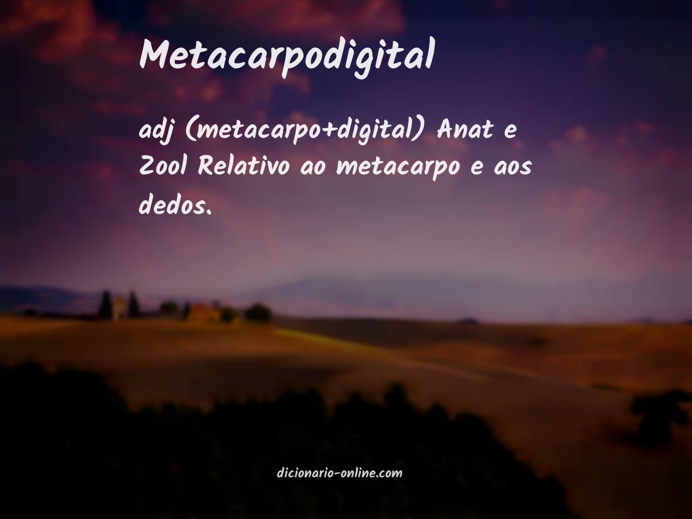 Significado de metacarpodigital