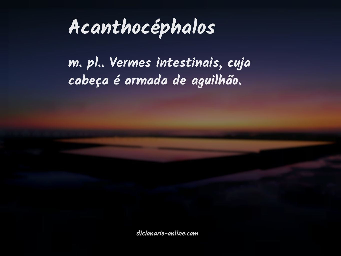 Significado de acanthocéphalos