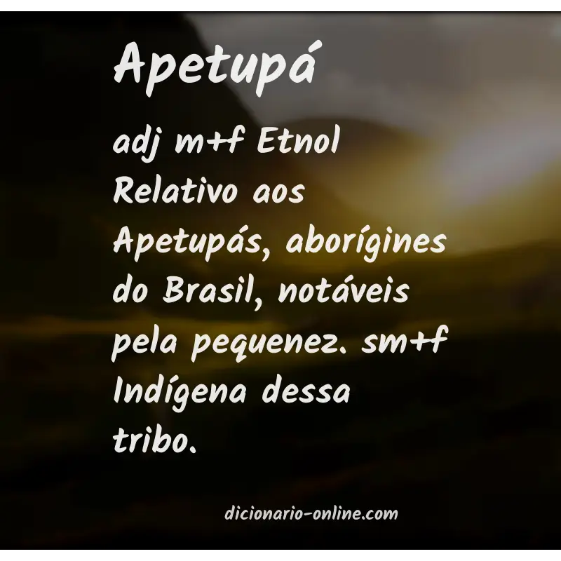 Significado de apetupá