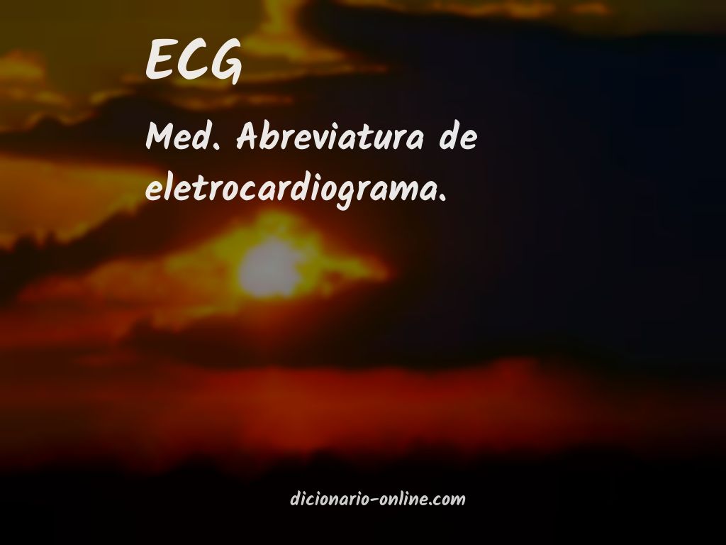 Significado de ECG