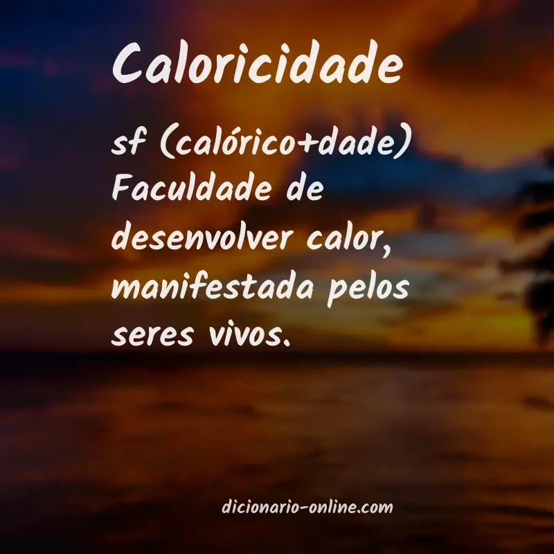 Significado de caloricidade