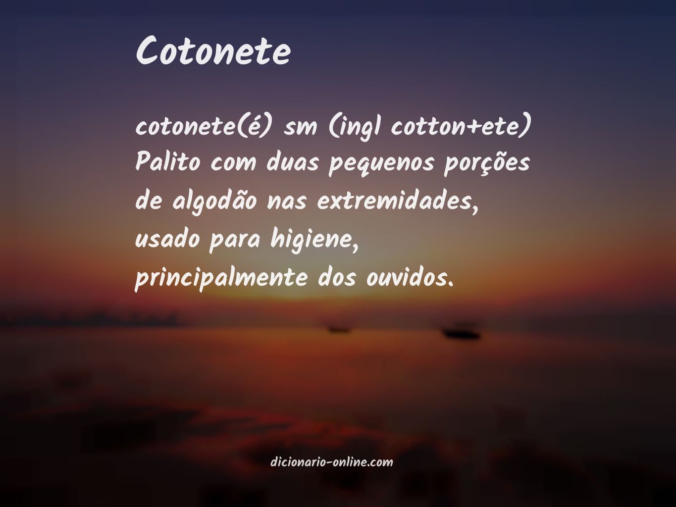 Significado de cotonete