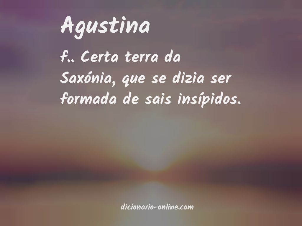 Significado de agustina