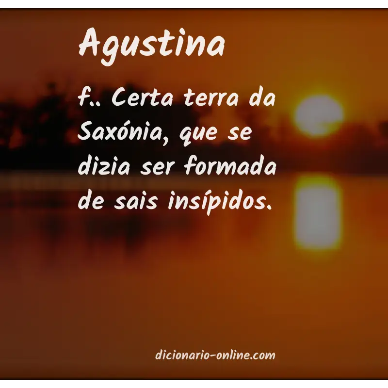Significado de agustina