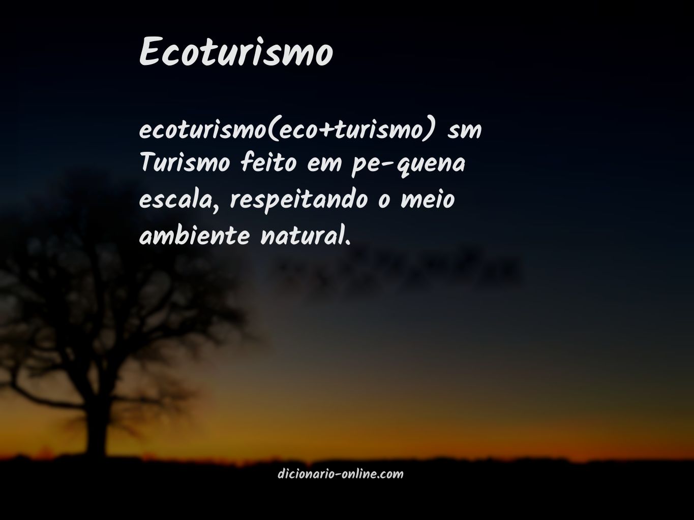 Significado de ecoturismo