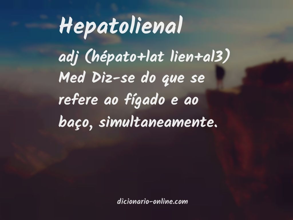 Significado de hepatolienal