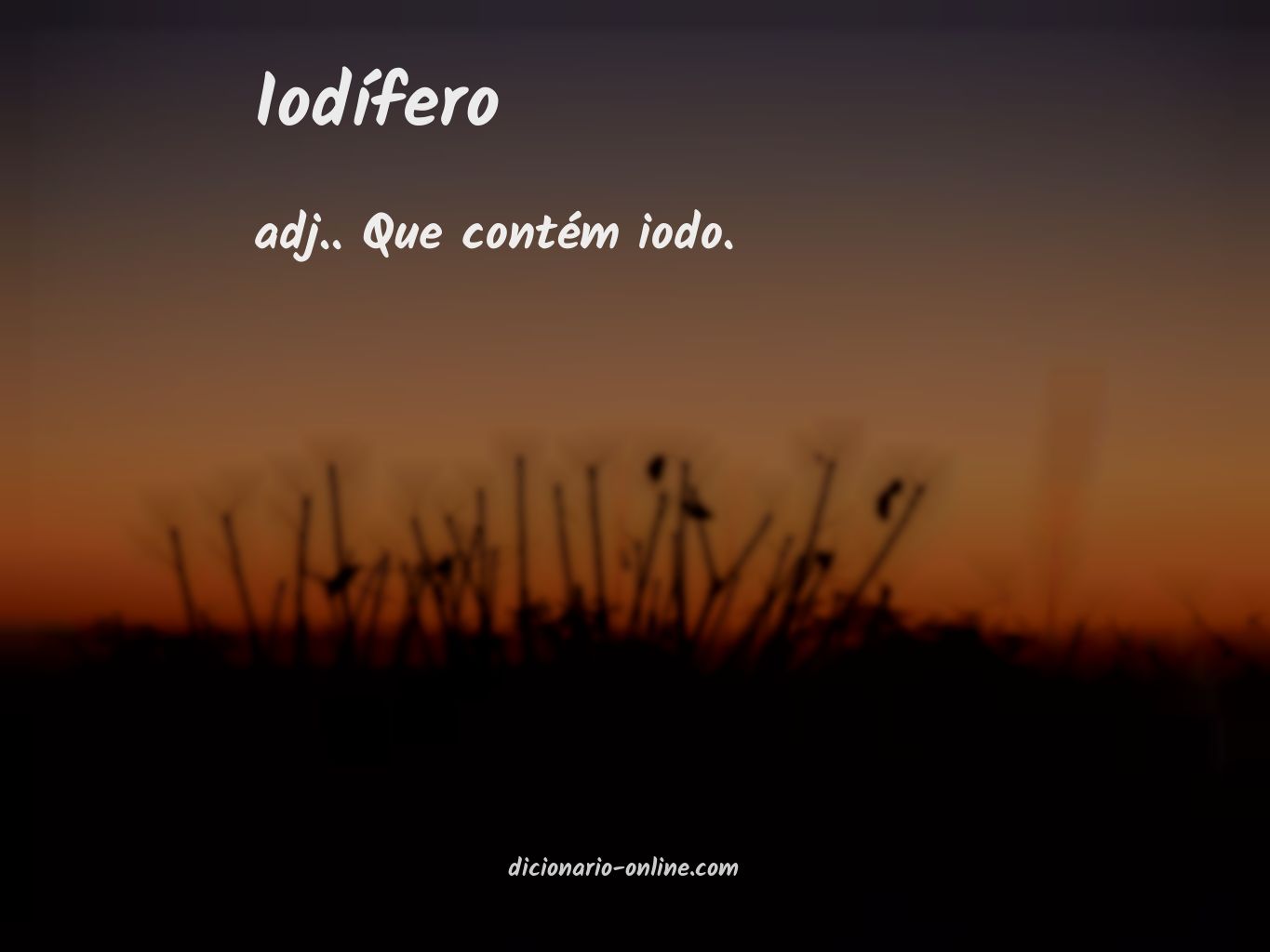 Significado de iodífero