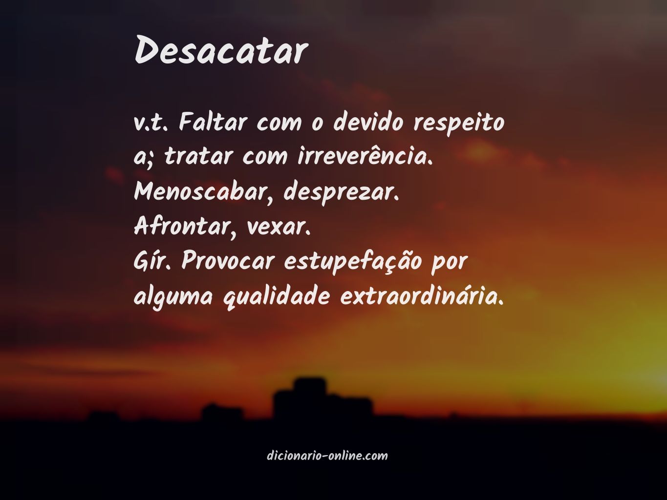 Significado de desacatar