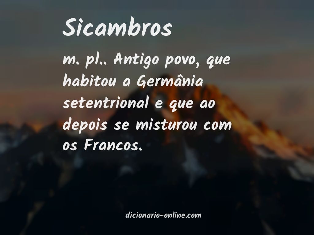 Significado de sicambros