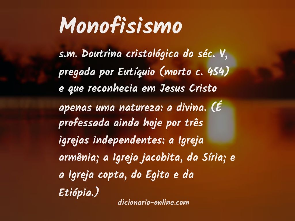 Significado de monofisismo