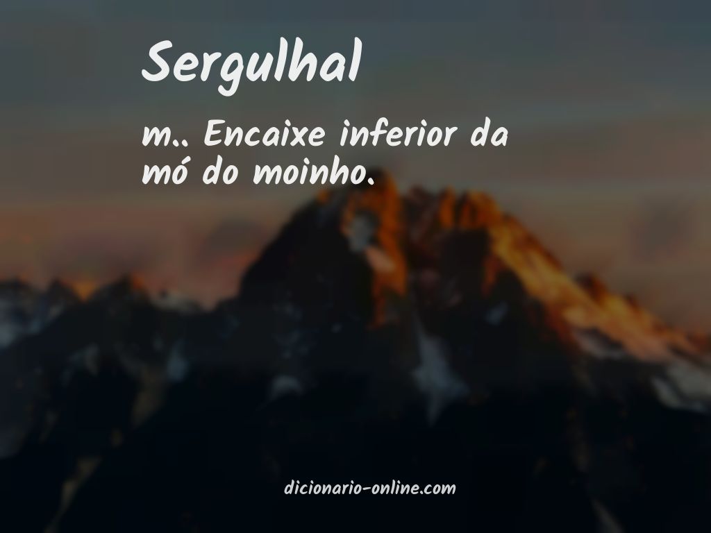 Significado de sergulhal