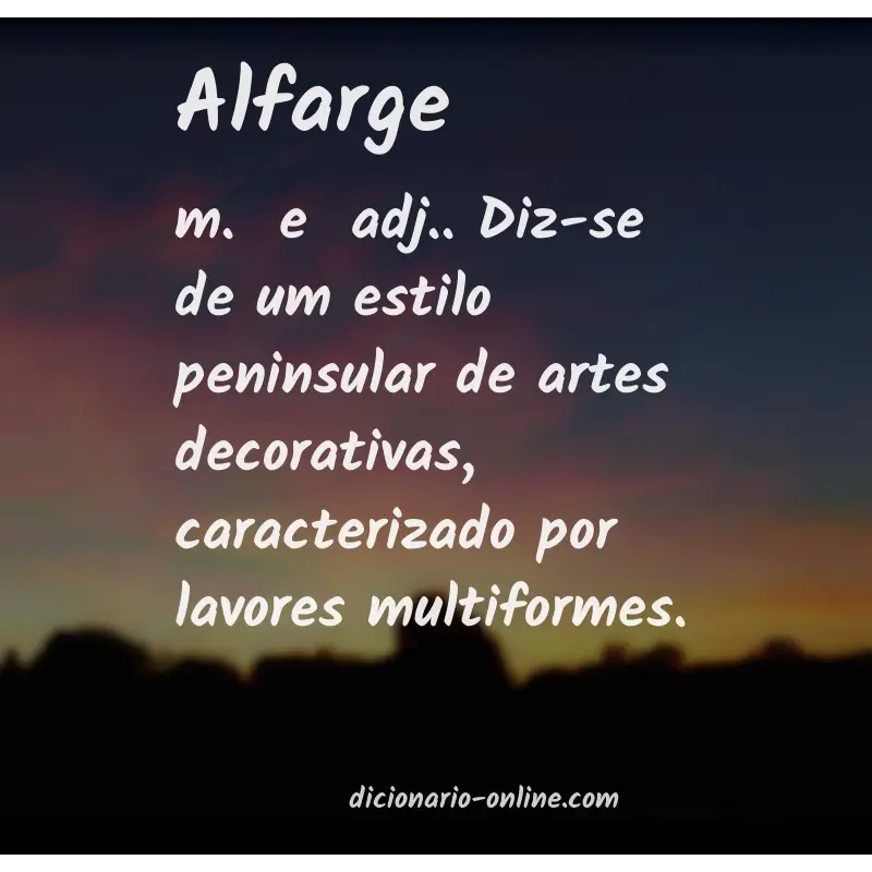 Significado de alfarge