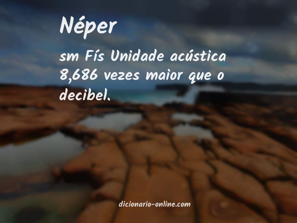 Significado de néper