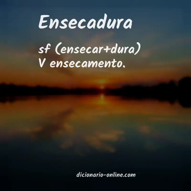 Significado de ensecadura