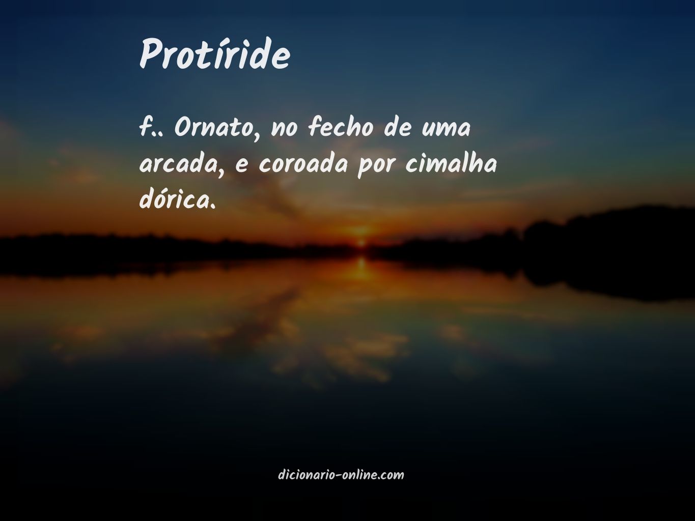 Significado de protíride