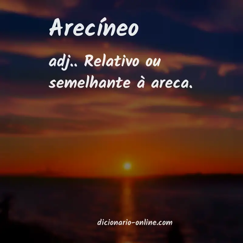 Significado de arecíneo