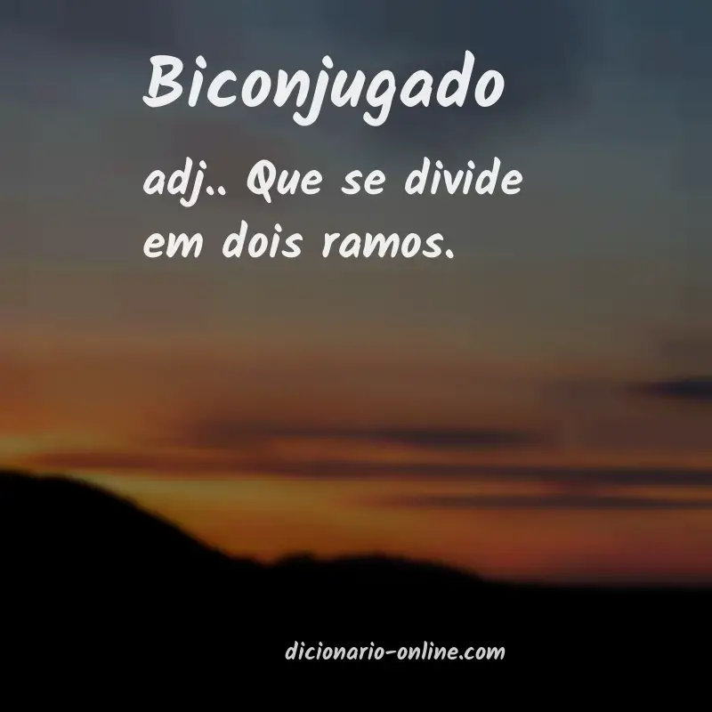 Significado de biconjugado