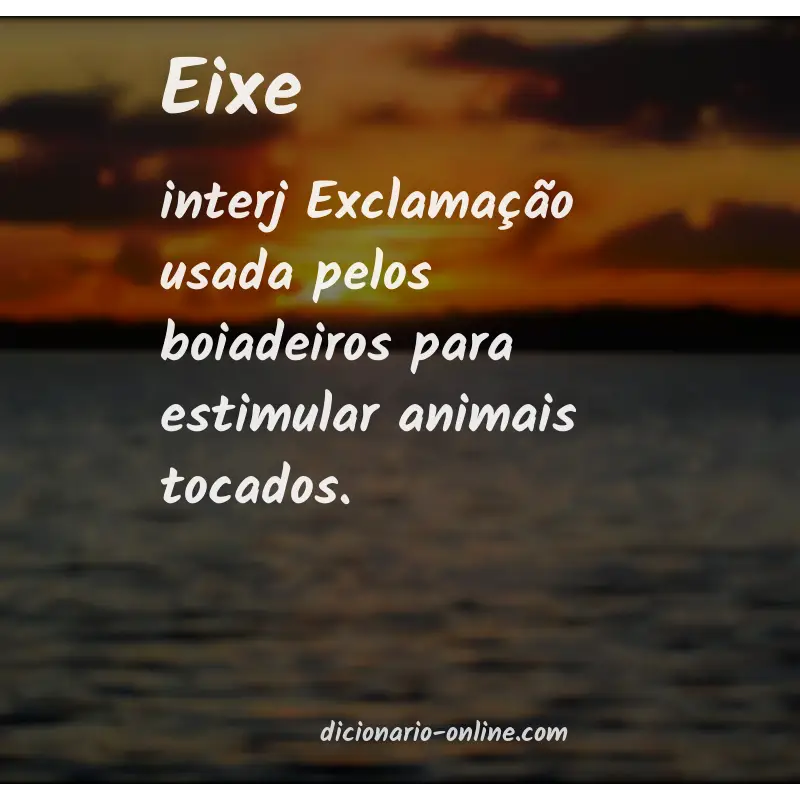 Significado de eixe