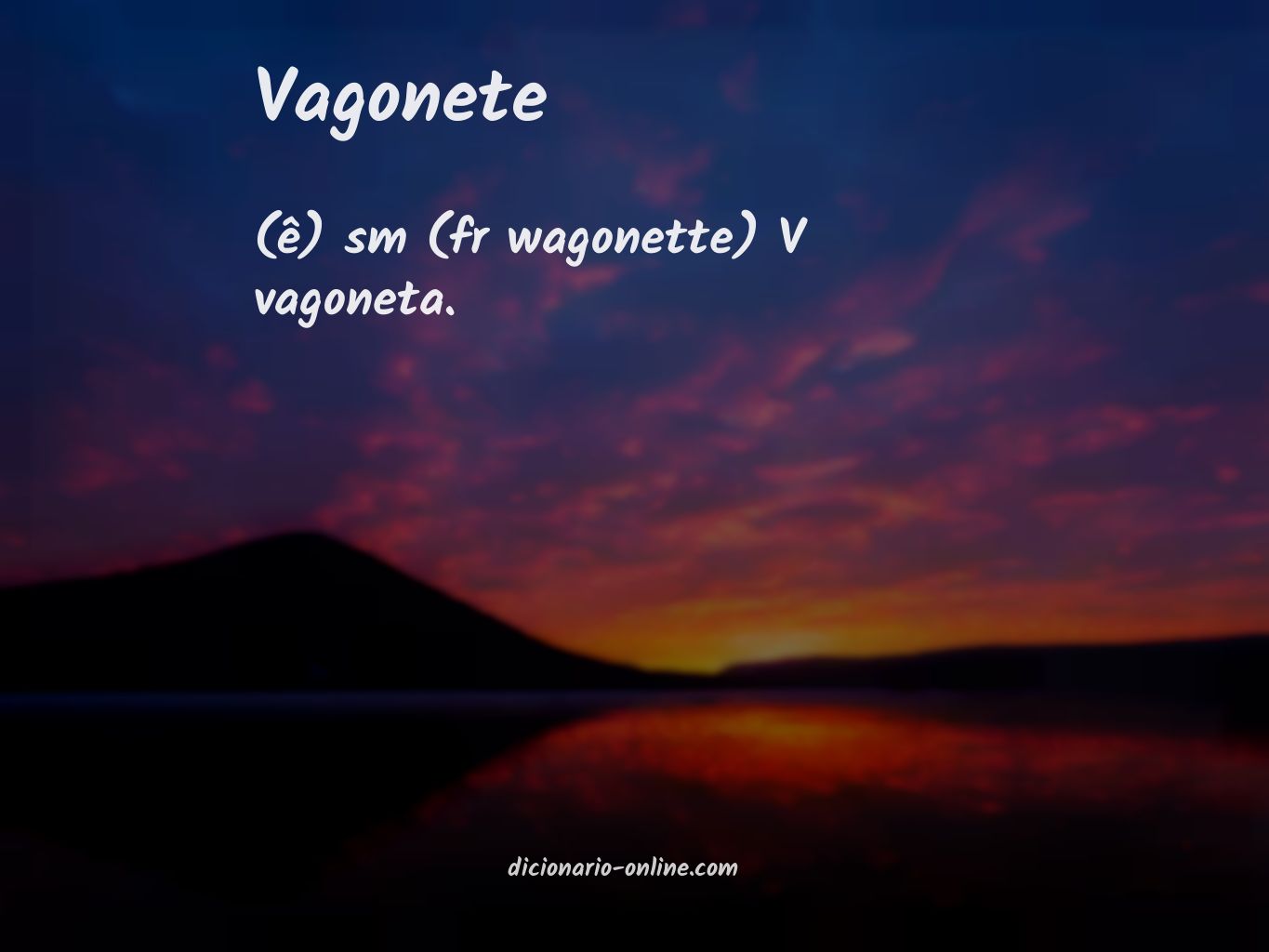 Significado de vagonete