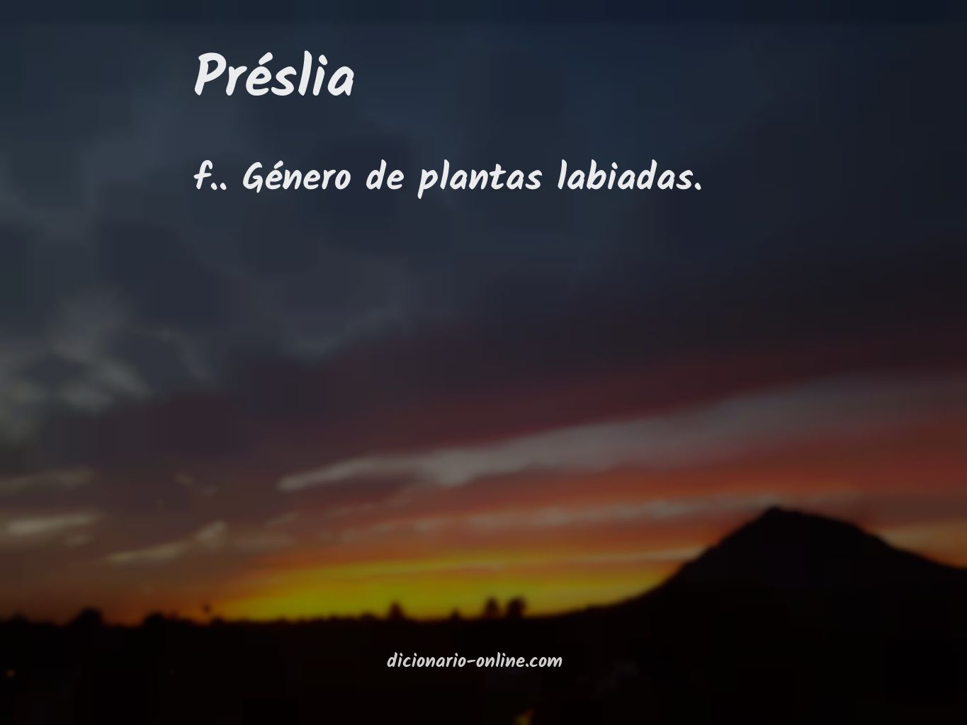 Significado de préslia