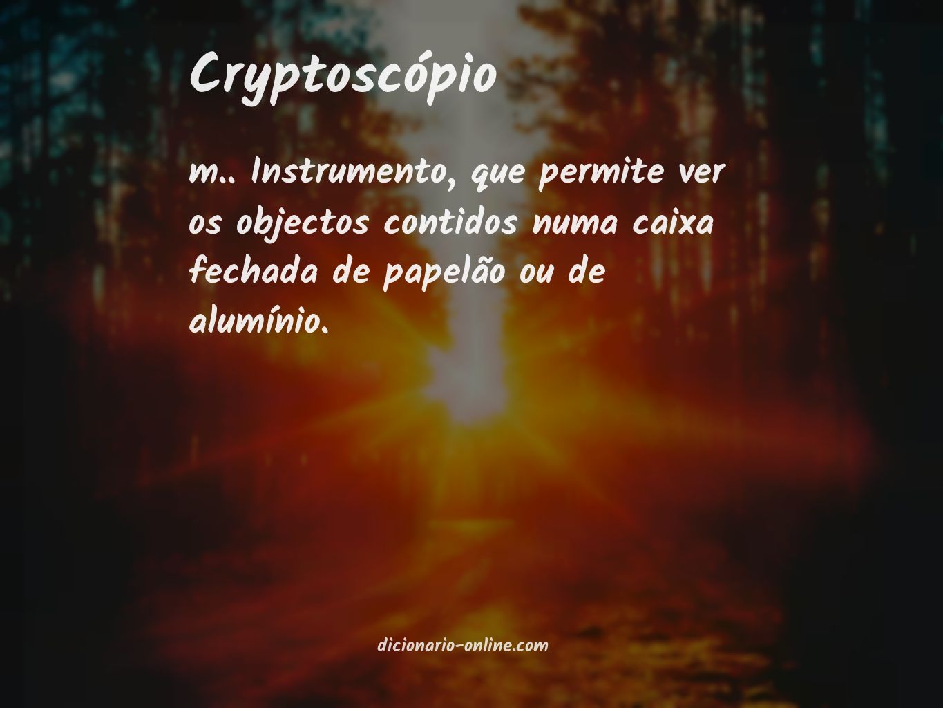 Significado de cryptoscópio