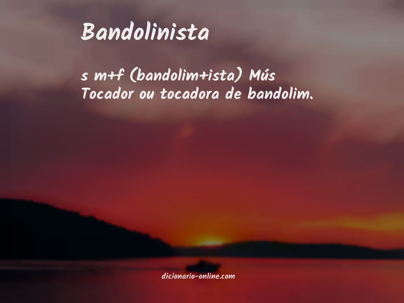 Significado de bandolinista