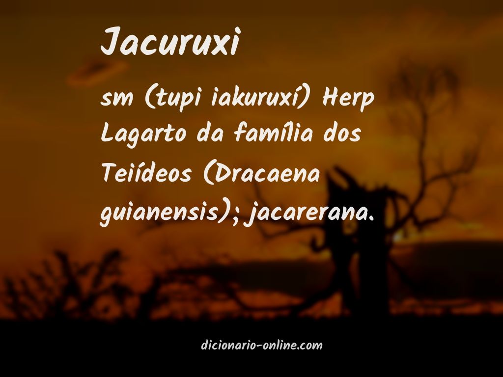 Significado de jacuruxi
