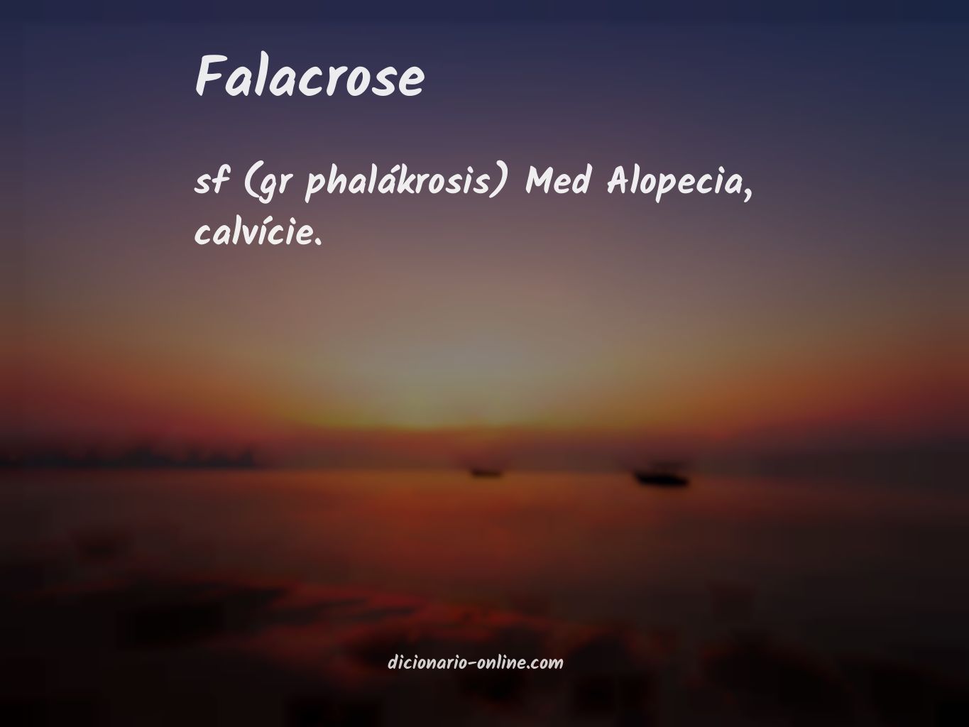 Significado de falacrose