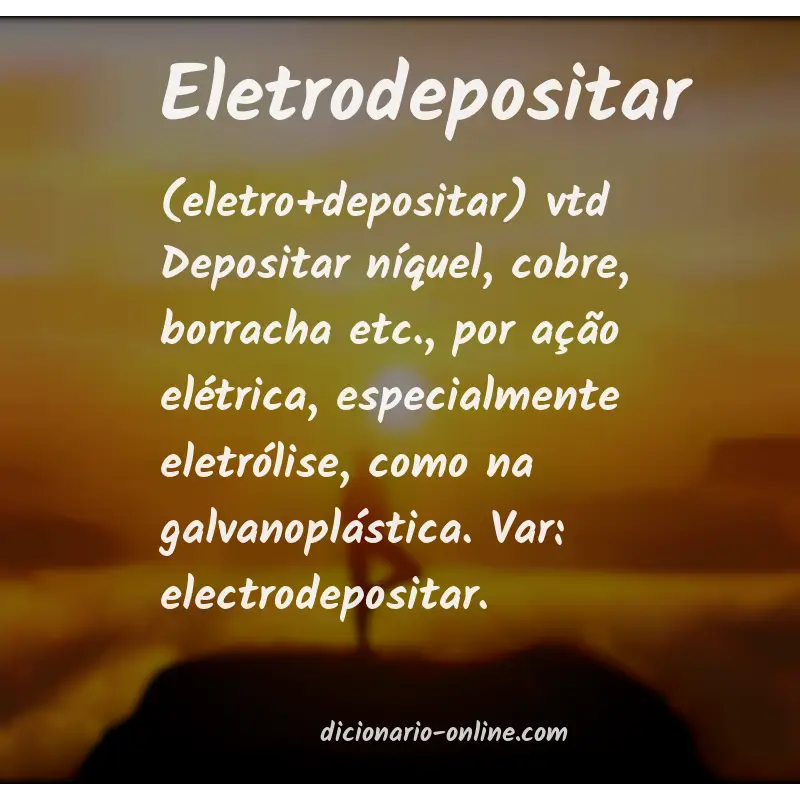 Significado de eletrodepositar