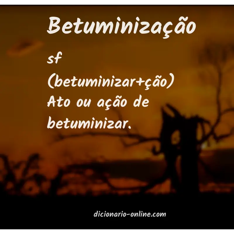 Significado de betuminização