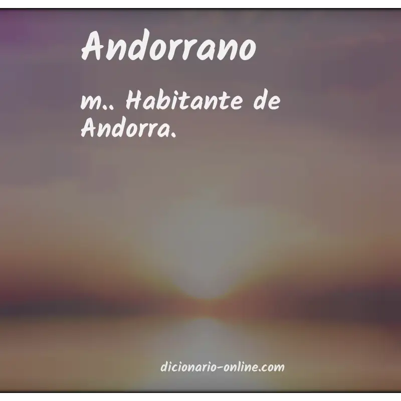 Significado de andorrano