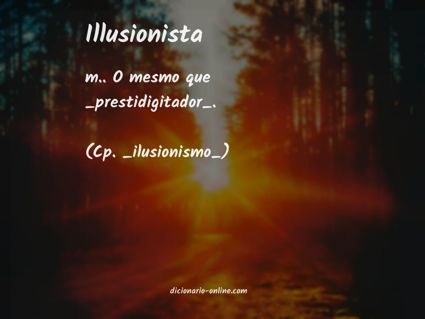 Significado de illusionista