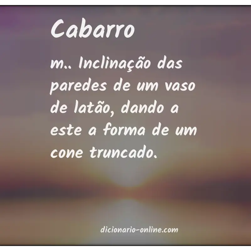 Significado de cabarro