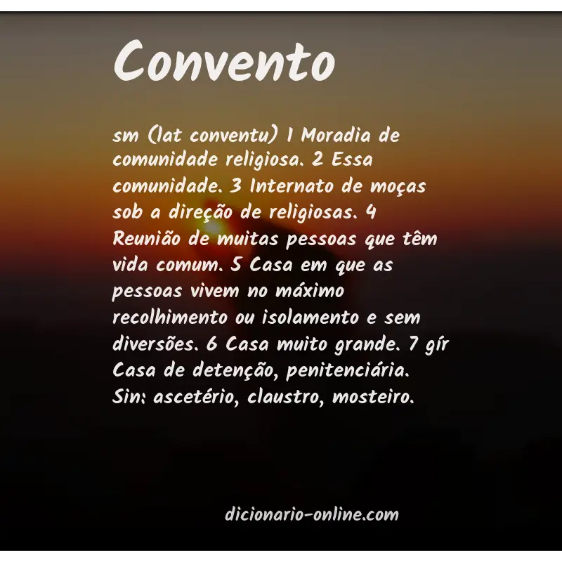 Significado de convento