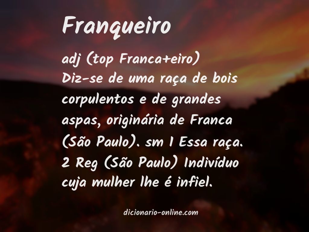 Significado de franqueiro