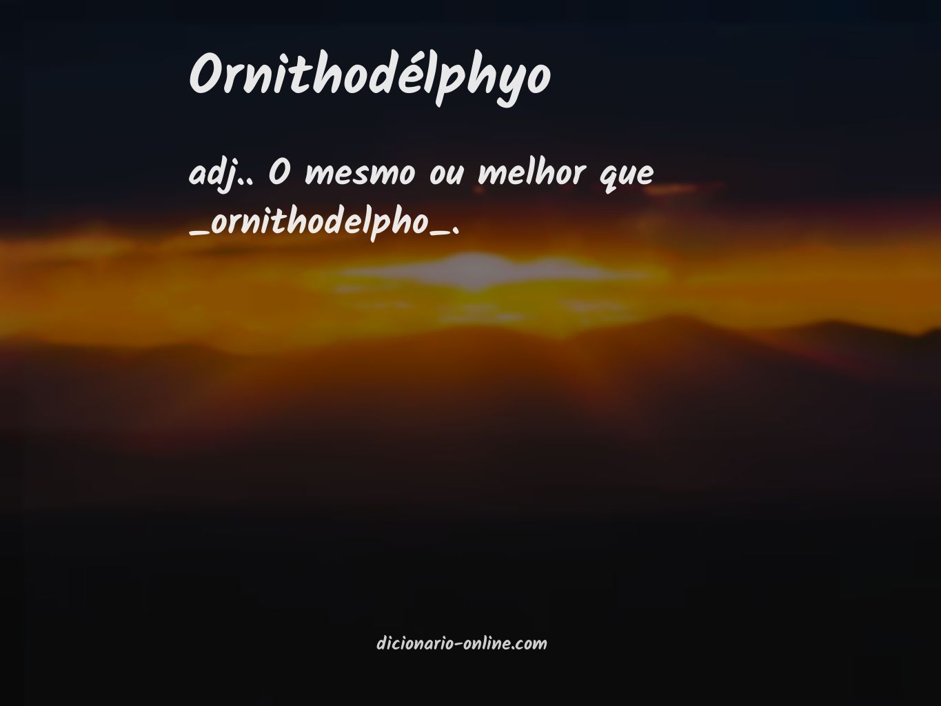 Significado de ornithodélphyo