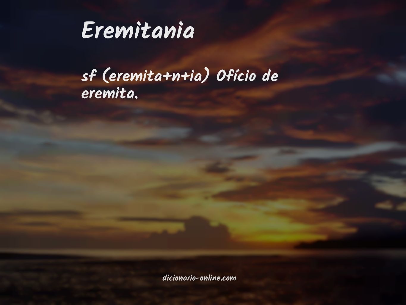 Significado de eremitania