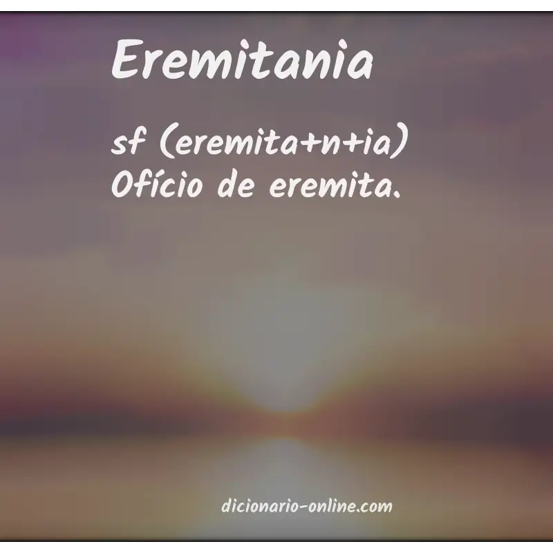 Significado de eremitania
