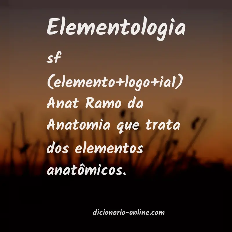 Significado de elementologia