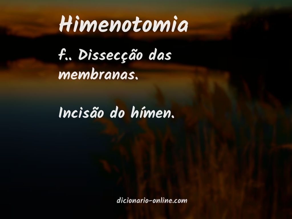 Significado de himenotomia