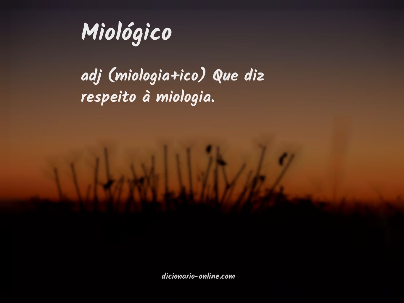 Significado de miológico