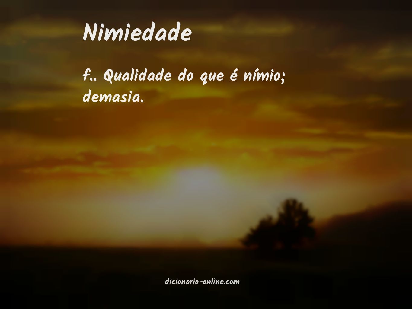 Significado de nimiedade